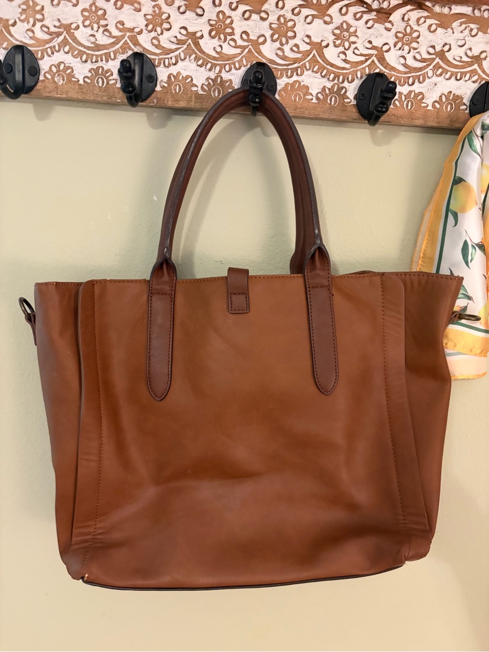 Classic Brown Leather Tote Bag